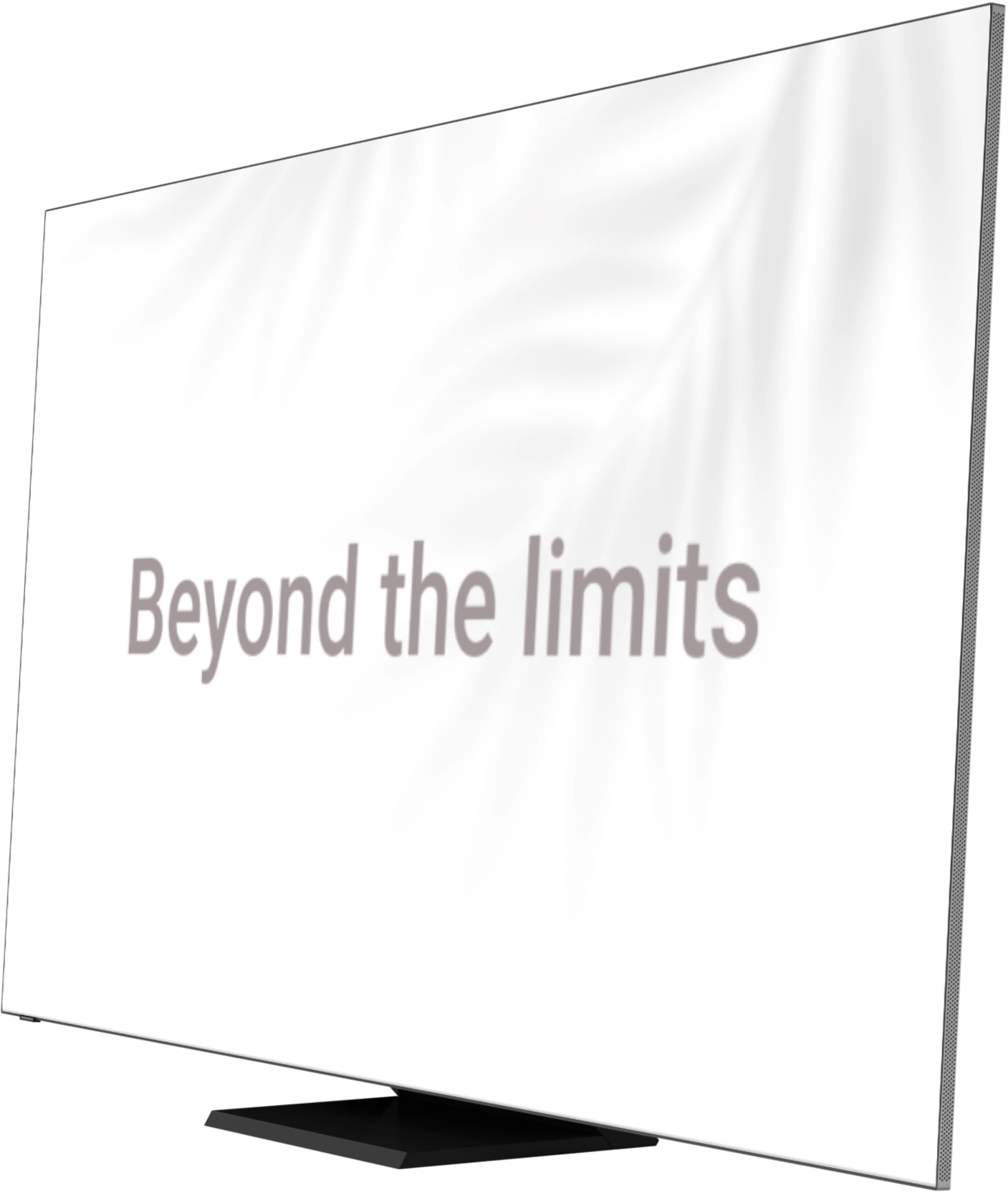 digital signage screen displaying content Beyond the limits. 