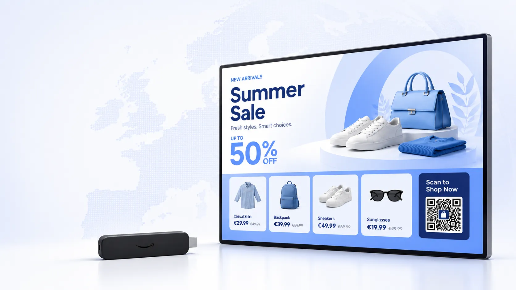 Amazon Signage Stick available in Europe with Pickcel digital signage CMS