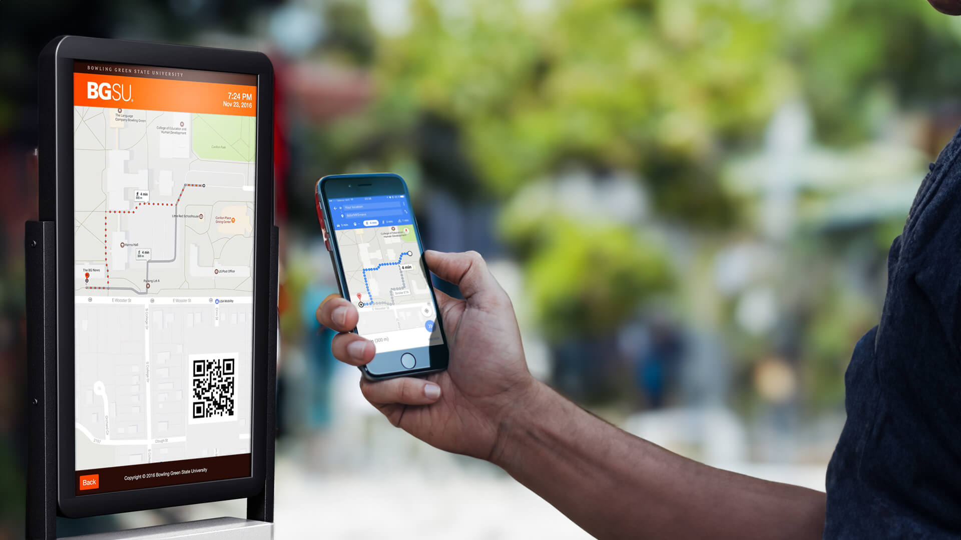 Digital wayfinding systems seamlessly integrating with mobile devices.