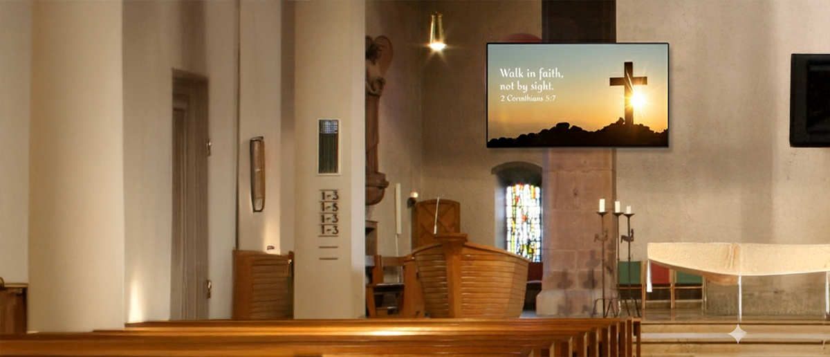 digital signage for churches in usa