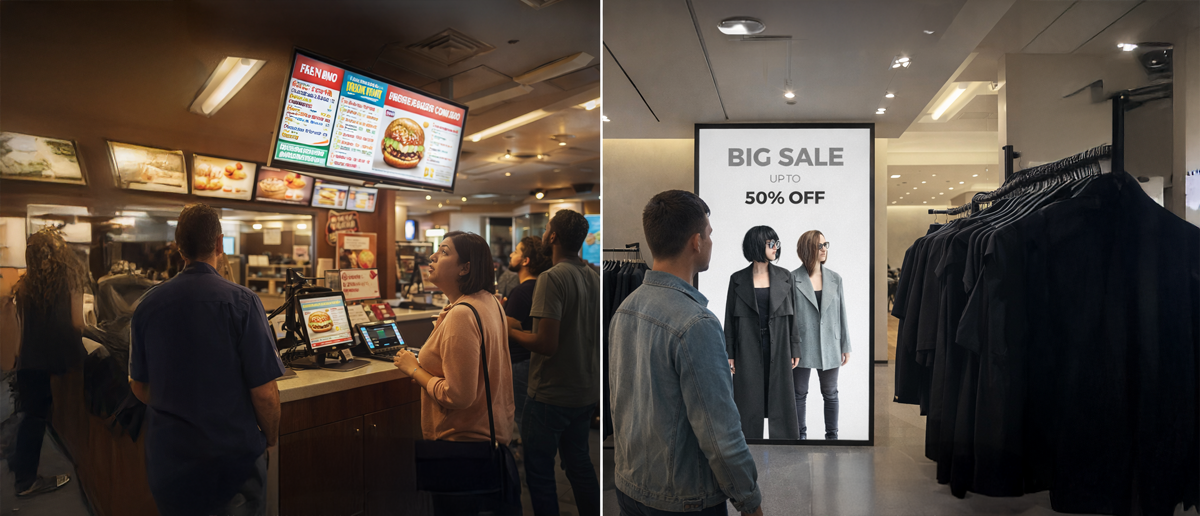 What are the common mistakes that Retail/QSRs make while implementing Digital signage screens