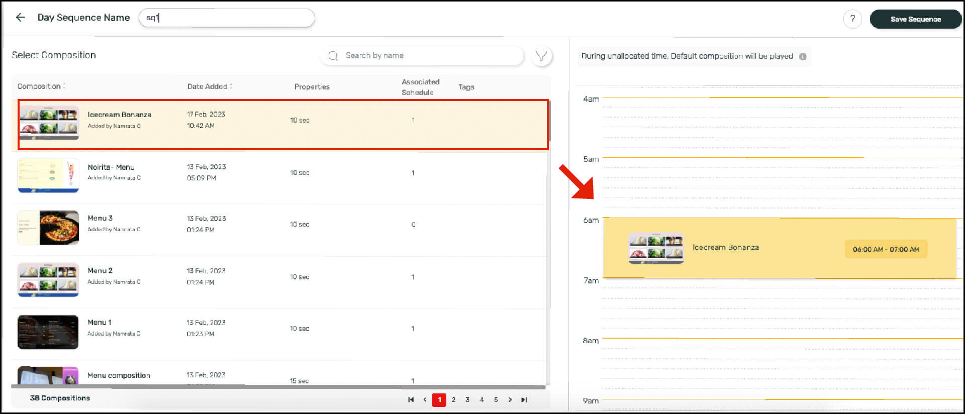 scheduling content and choosing timing to publish the content