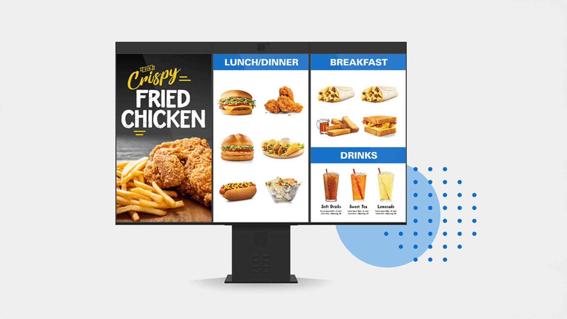   Uniconnect digital menu screen