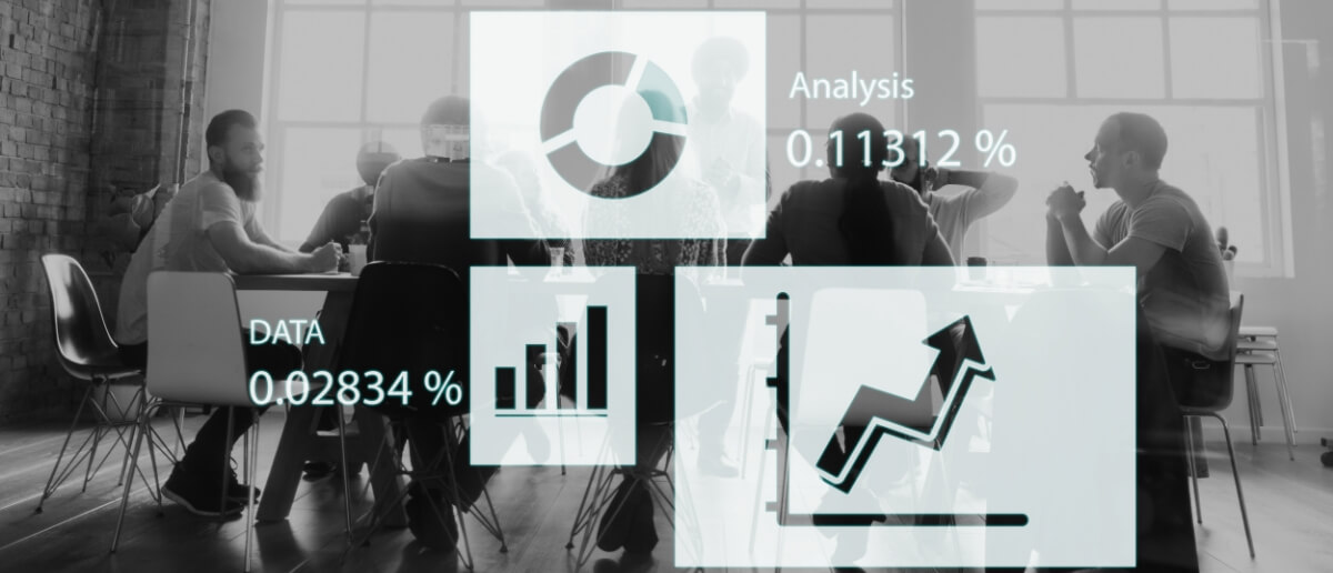 Grey-and-white digital signage analytics banner