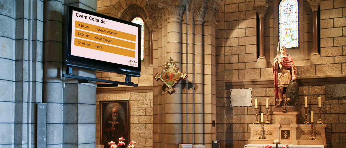 digital signage for churches