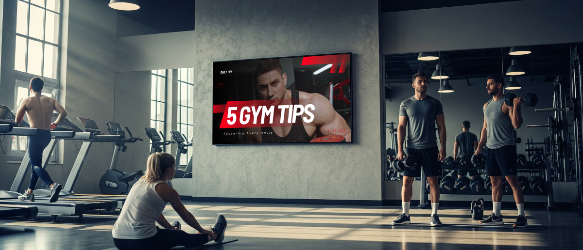 usage of gym digital signage