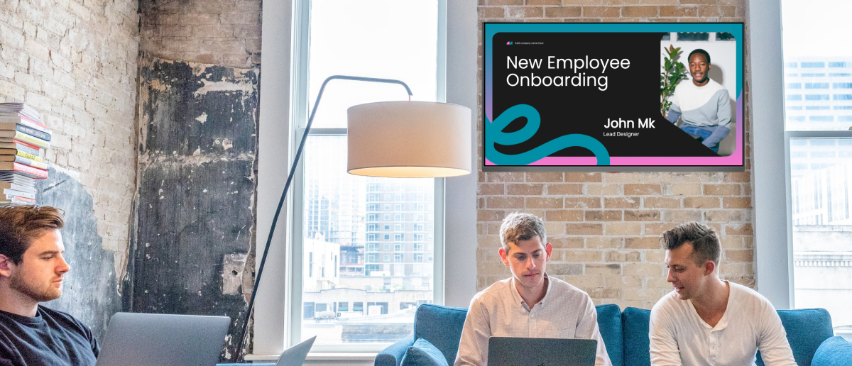 digital signage for HR communication