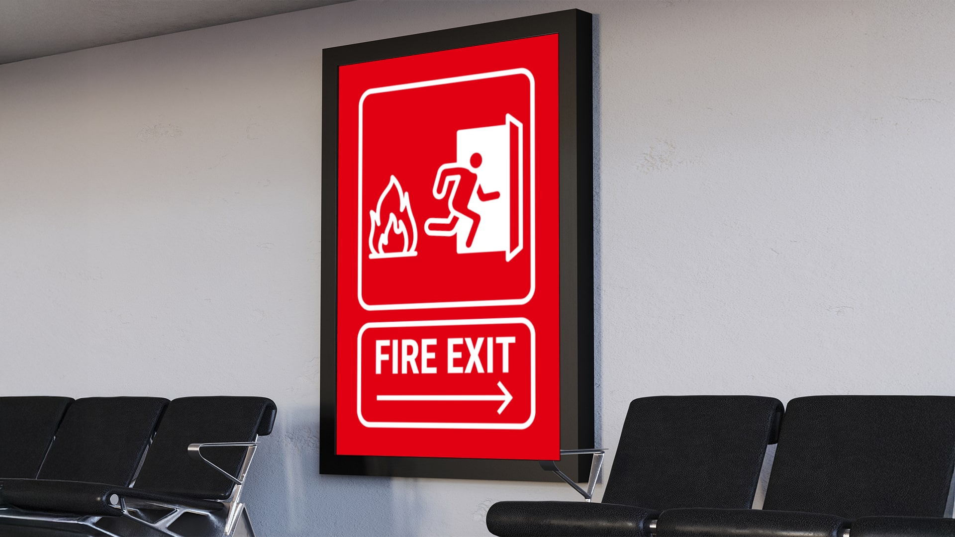 Emergency information broadcast on digital signage