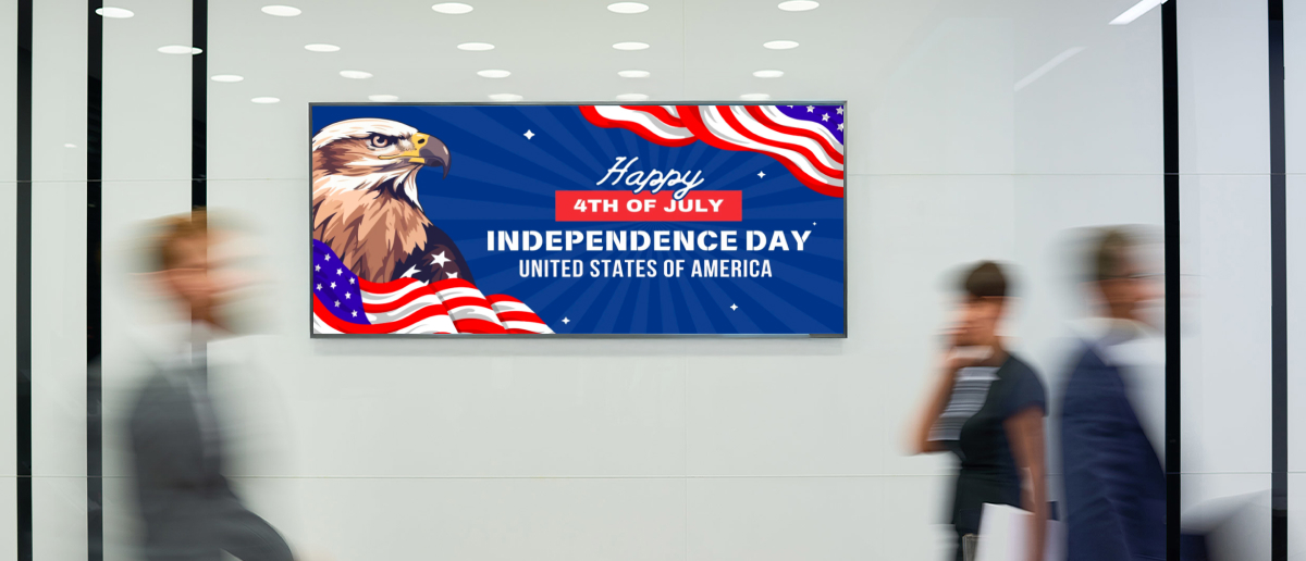 digital signage in a local council office