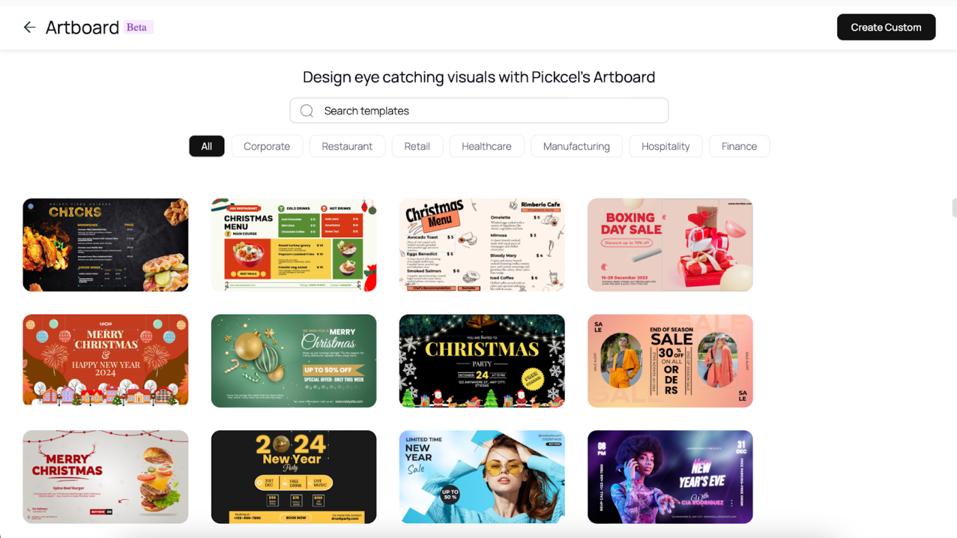 artboard tempalte pickcel