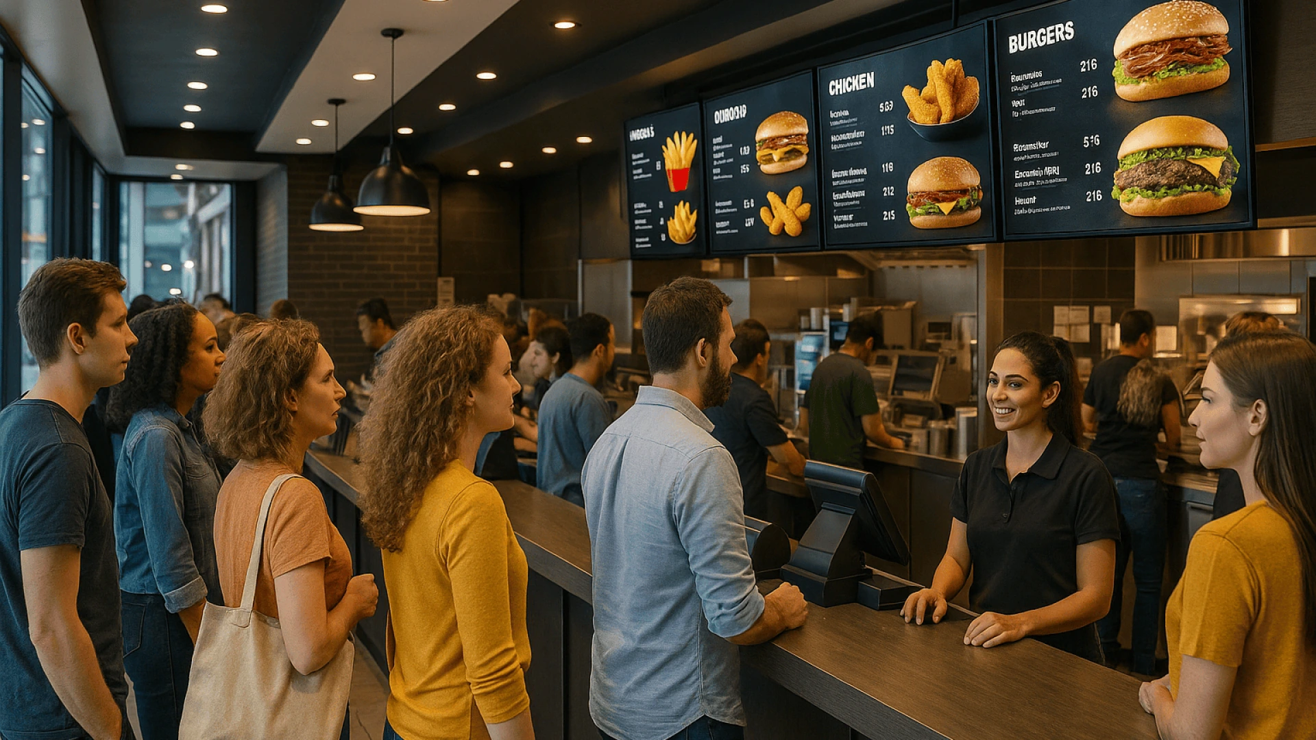 digital signage examle in QSR