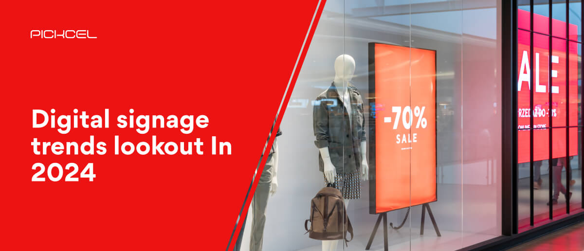 Representative image of a digital signage screen at a store