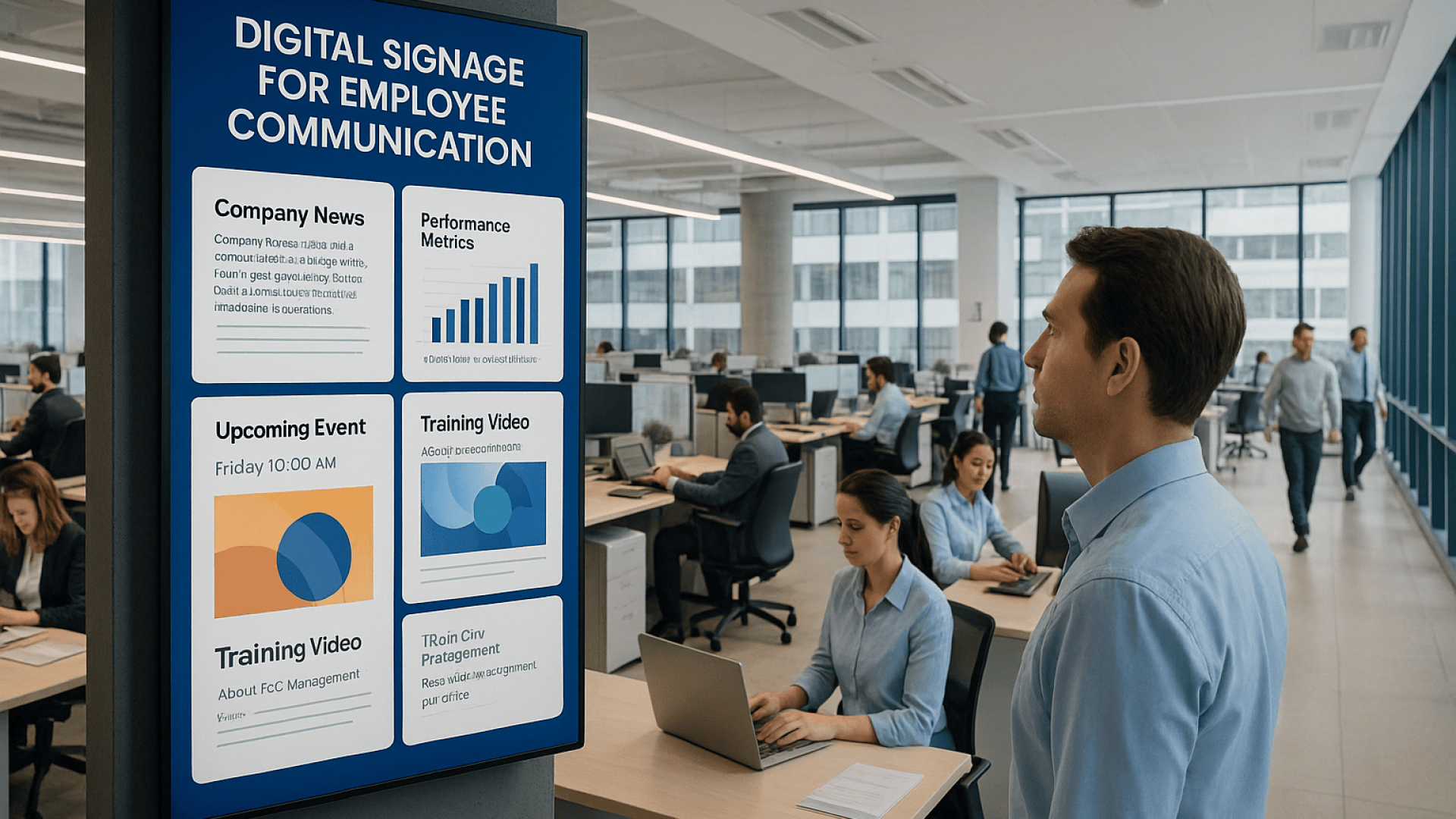 digital signage for employee communication