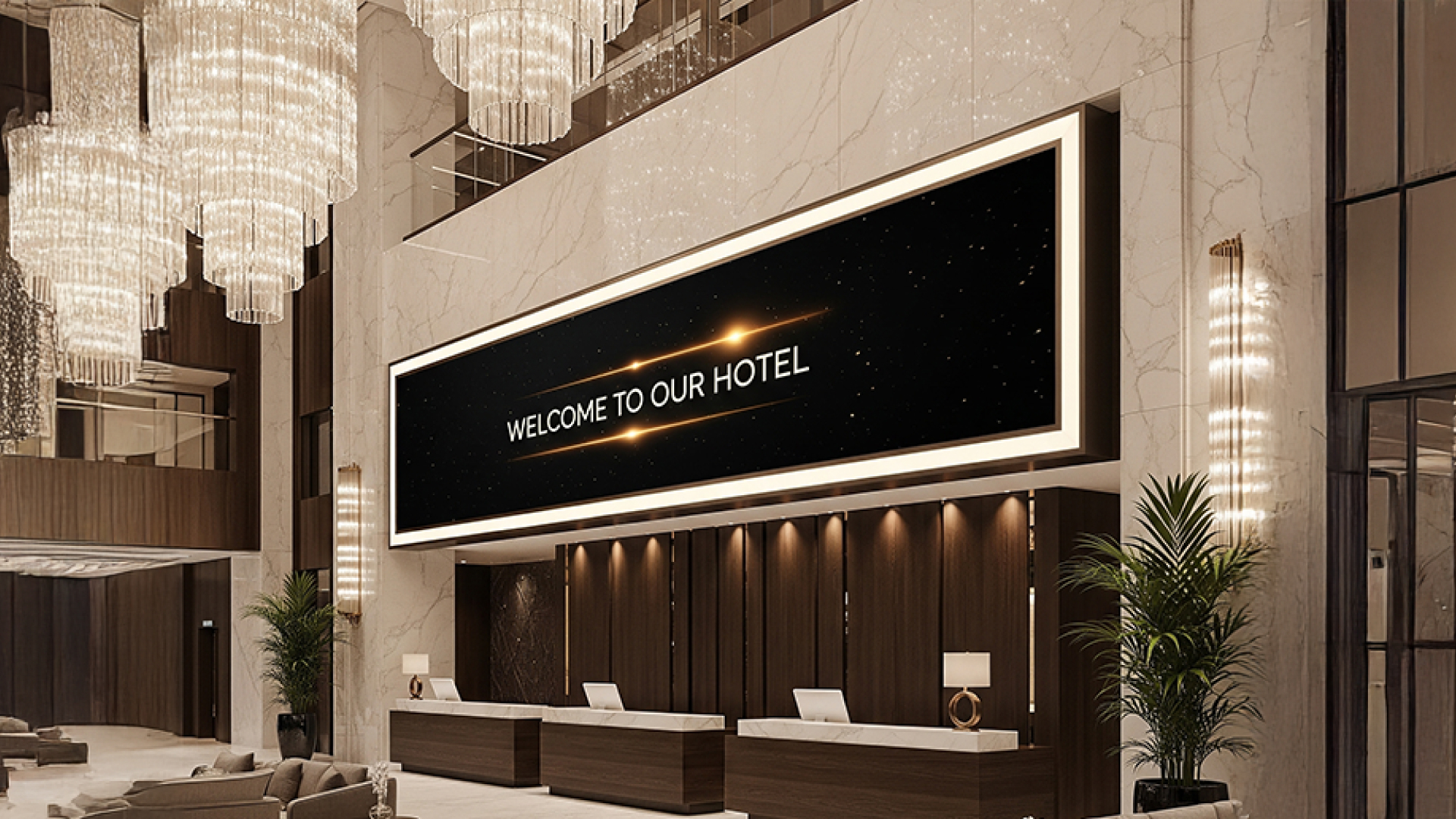 content on fascia digital signage