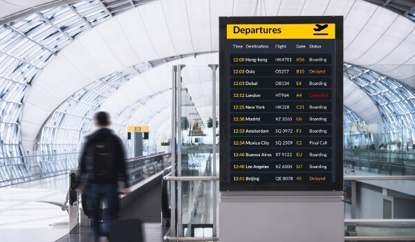 Airport digital signage to simplify FIDS for passengers and display all necessary information