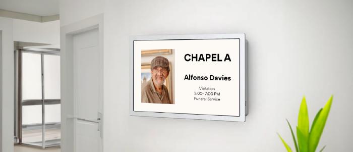 Funeral Home Digital Signage for Heartfelt Memorial Services