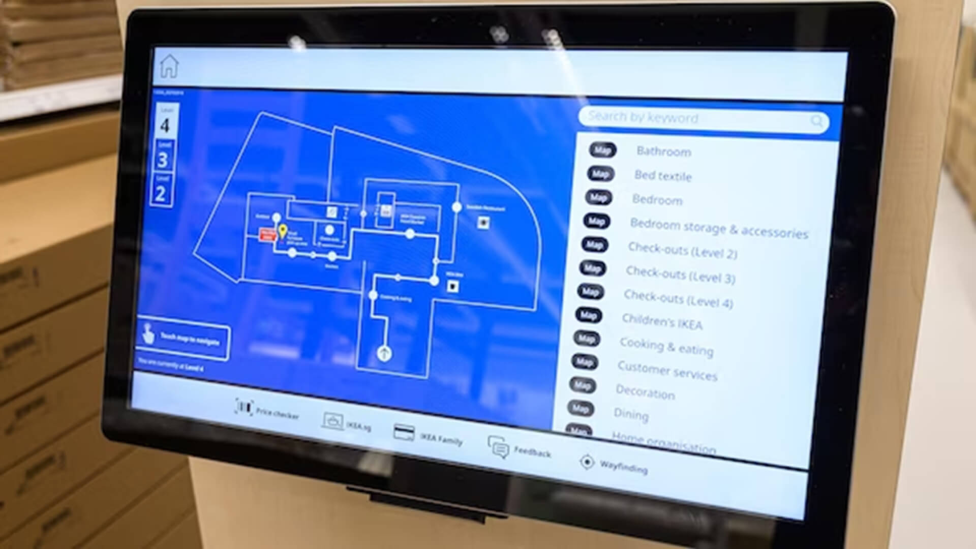 IKEA introducing interactive digital wayfinding to improve customer experience.