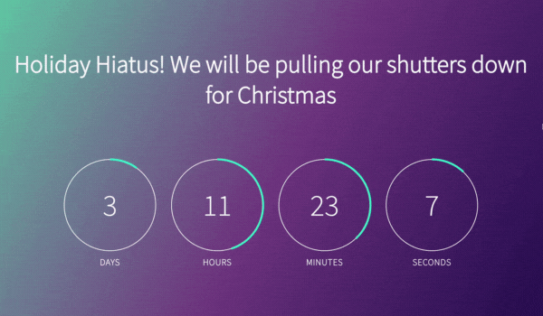 hoilday hour sign a countdown