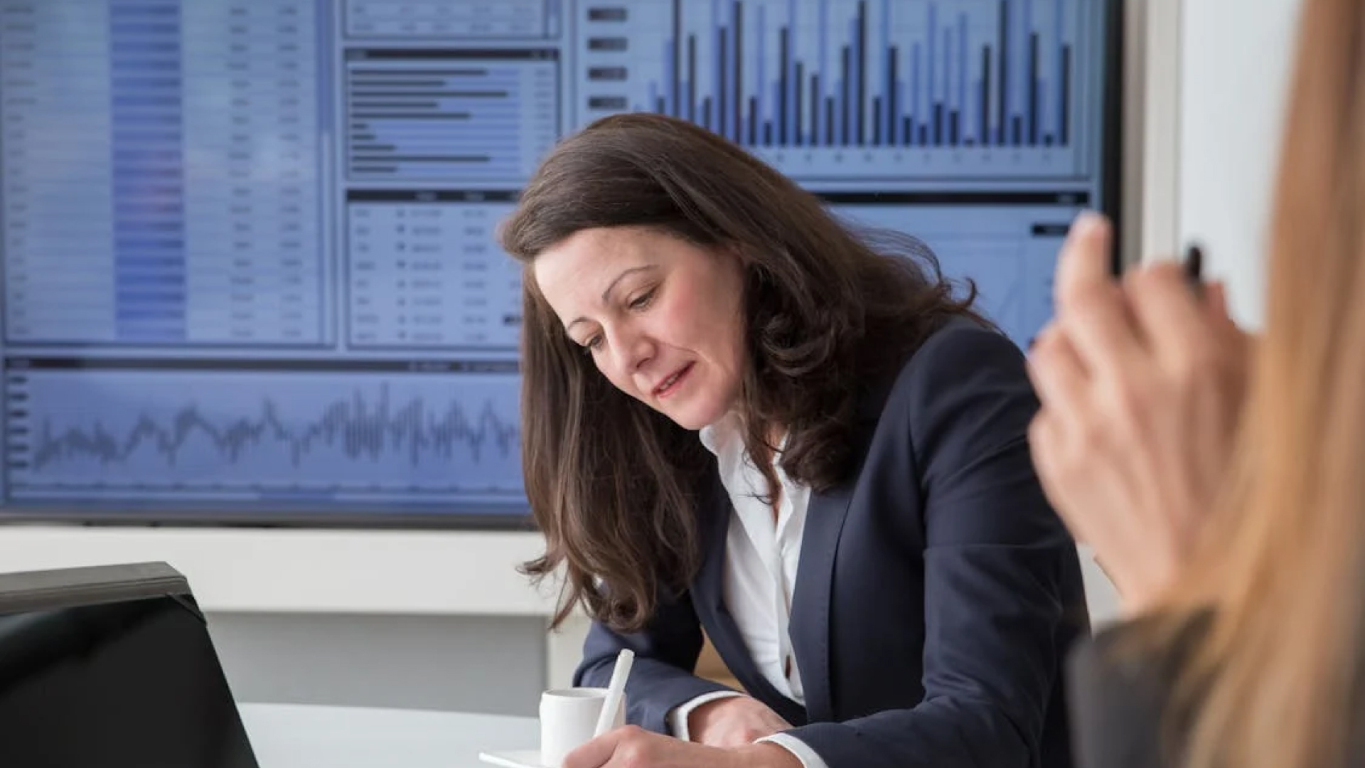 Interactive digital signage for staff