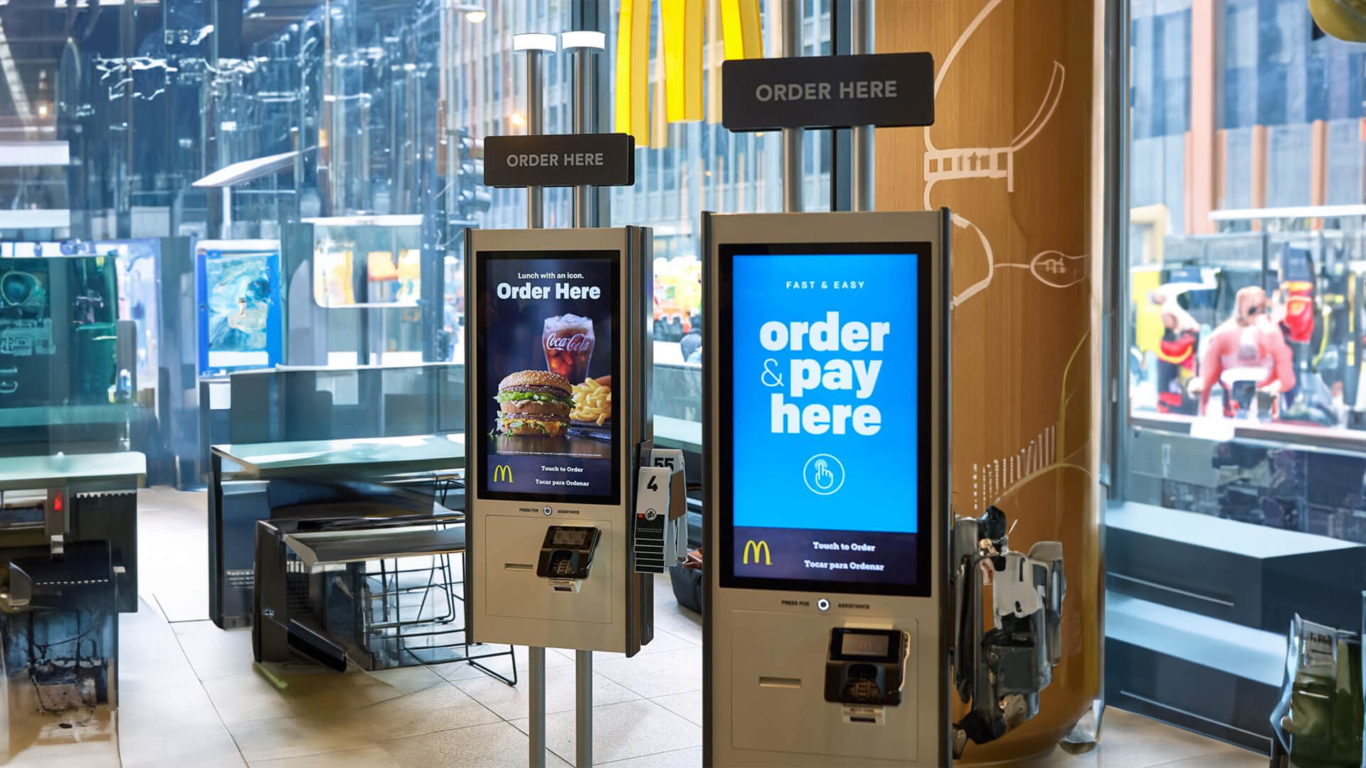 McDonald's is implementing digital menu boards and interactive ordering kiosks worldwide.