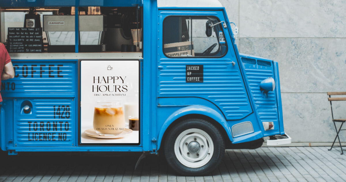 Menu shop food truck