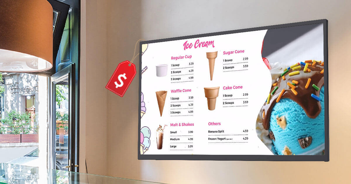 What is the cost of digital menu boards in 2024?