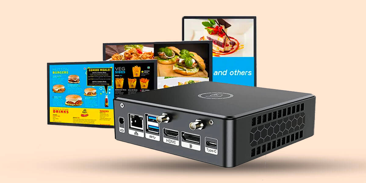 Windows smart 4K HD media player mini advertising player box