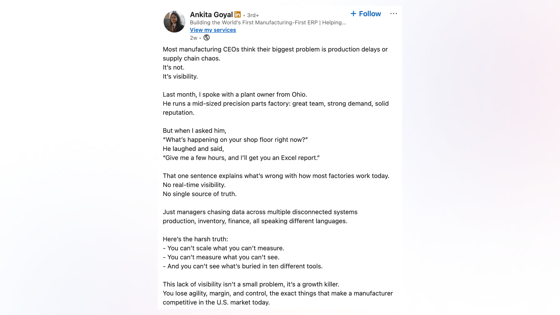 linkedin post on scada and plc