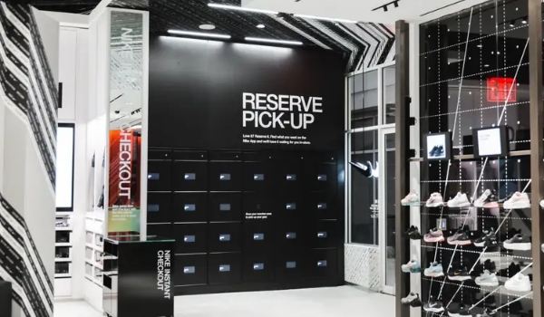 A smart locker at Nike's speed store in New York