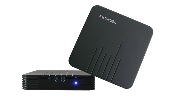 Pickcel PX300 is Android-based digital signage media player device. It has custom firmware built for commercial screens