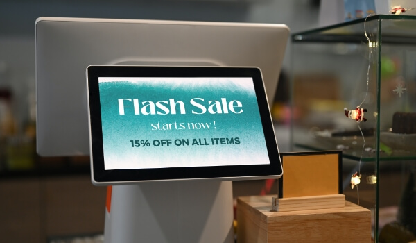 Digital display promoting add-on products kept at points-of-sale can set customers off purchasing those items