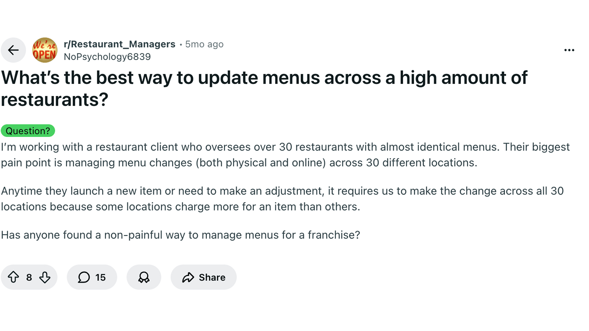 clopud vs on premise reddit thread