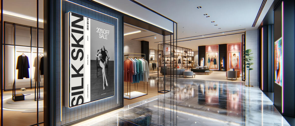 representative image of a digital signage screen used for retail marketing