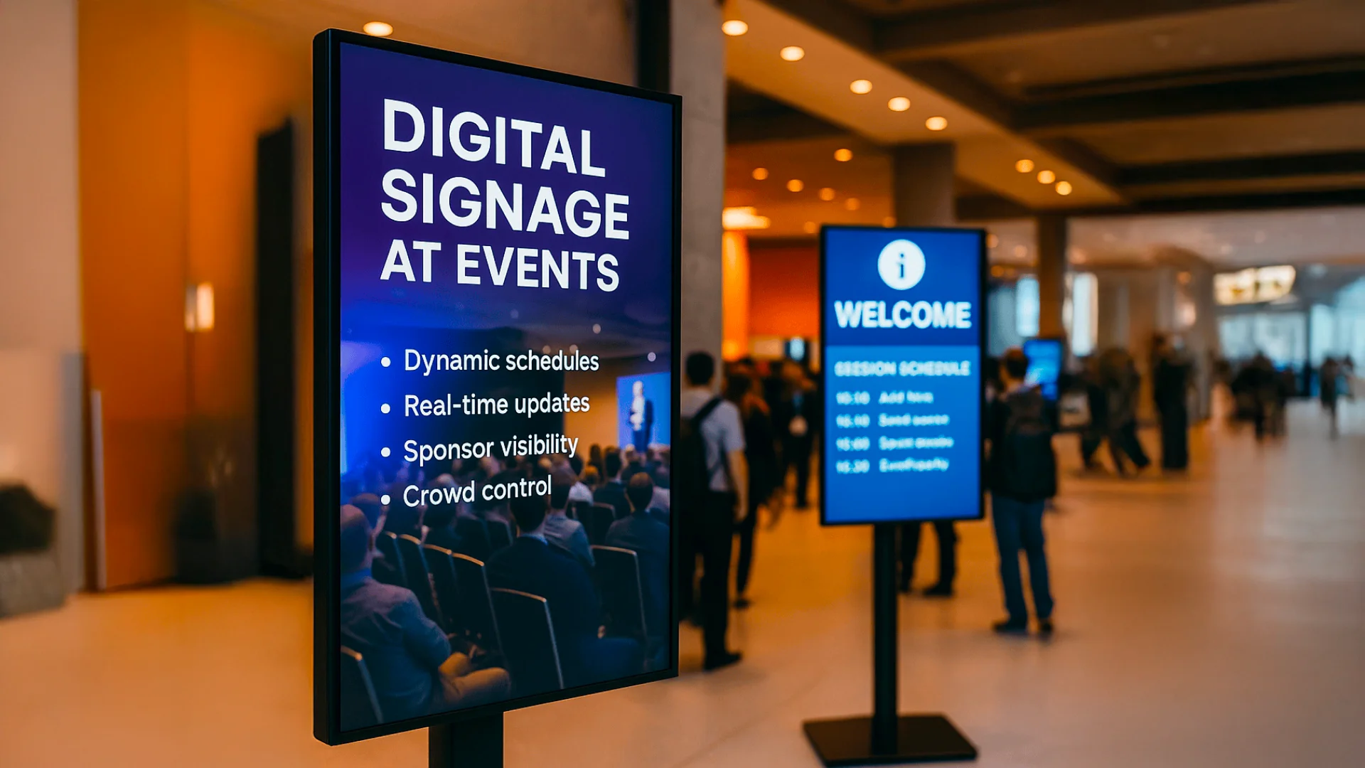 digital signage in events