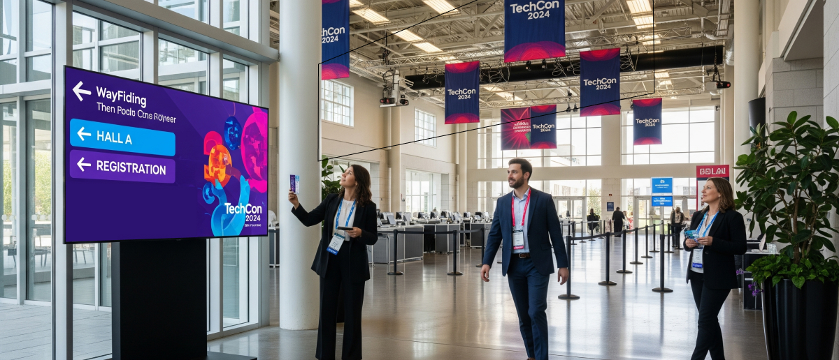 digital signage in events