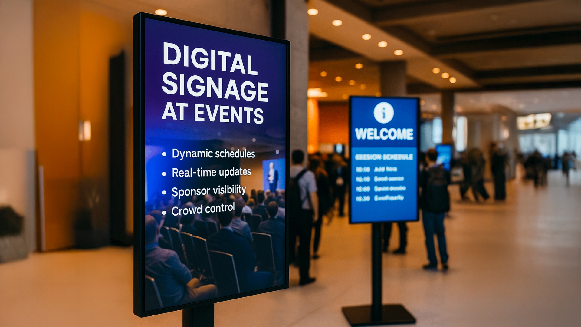digital signage in events