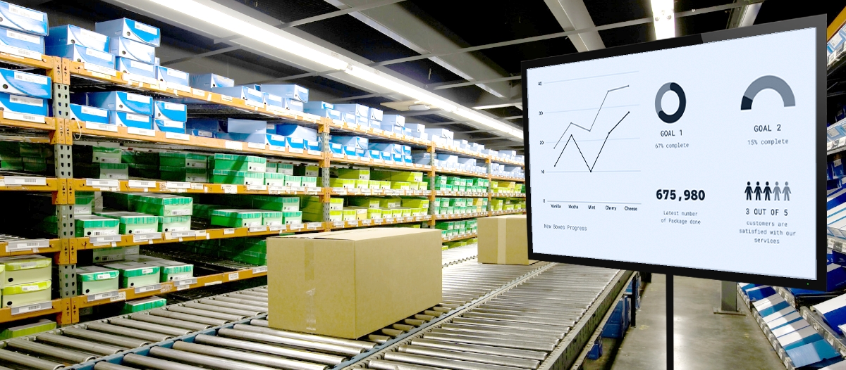 Betterment of supply-chain management & overall logistics using advanced digital signage at warehouses