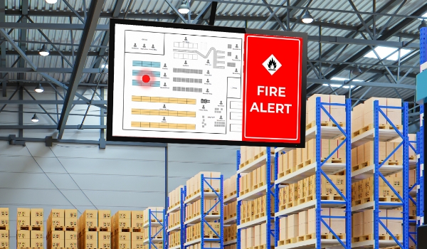 Target your emergency alerts or messages to specific area in warehouse using smart digital signage