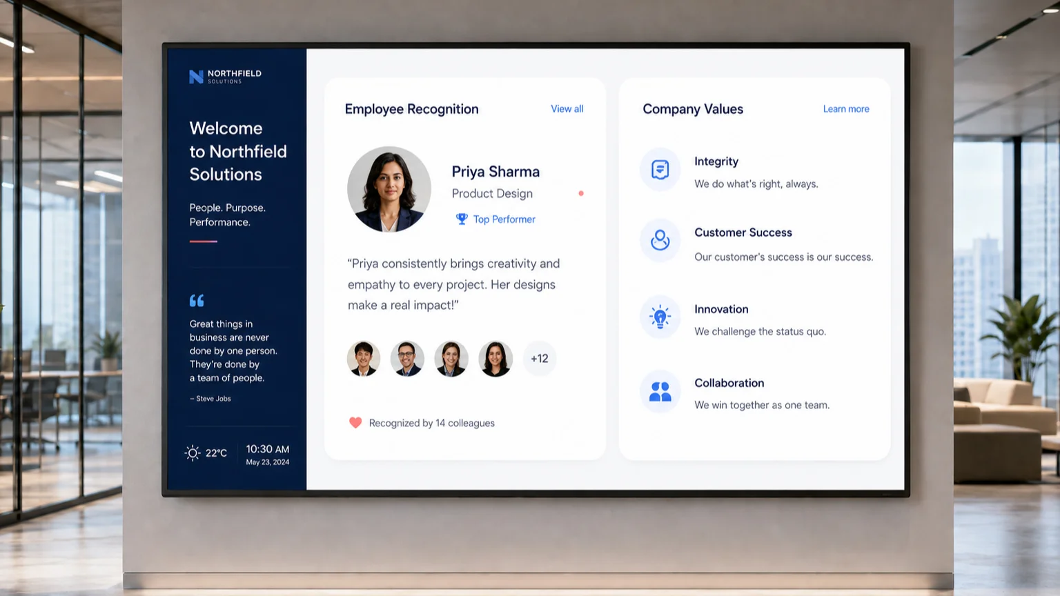 Workplace Digital Signage for Corporate Culture | Pickcel